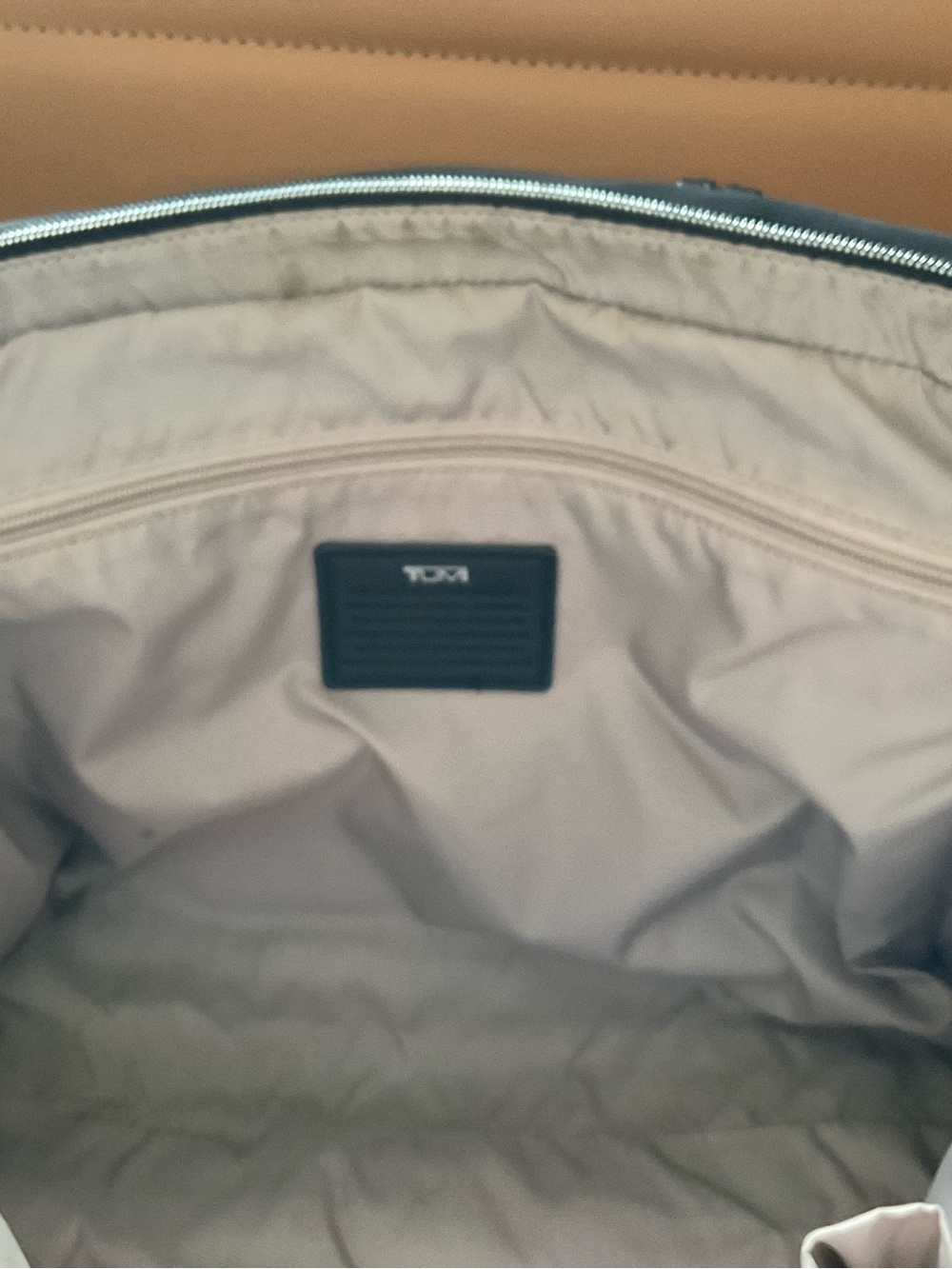 Tumi Black Nylon Tote with Leather Handles and Tag - Picture 12 of 12